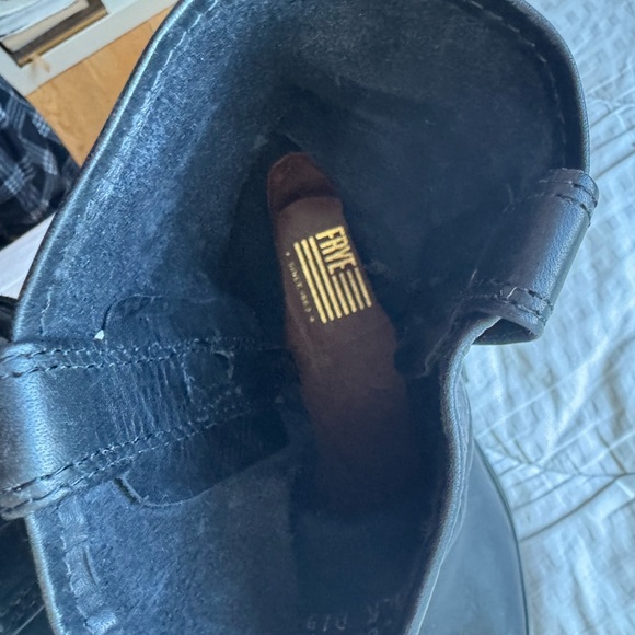 Frye Black Leather Moto Boots - Picture 6 of 7